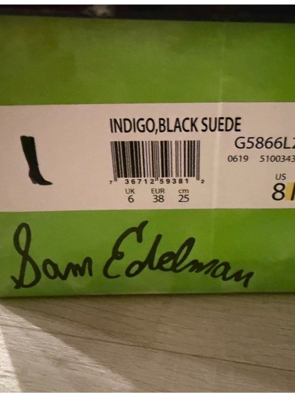 Sam Edelman Black Suede Over-the-Knee Western Boots - Picture 6 of 6